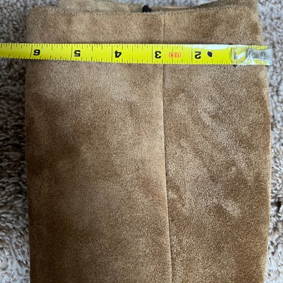 Emma Hope Women's Brown Leather Almond Toe Zipper Riding Boots. - Picture 7 of 11